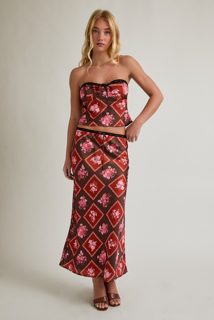 Easy Sweetness Maxi Skirt - Rust/Brown