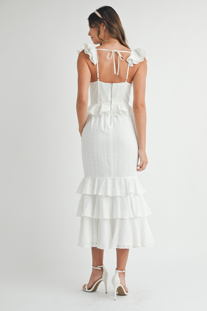 Nurtured Soul Midi Dress - Off White