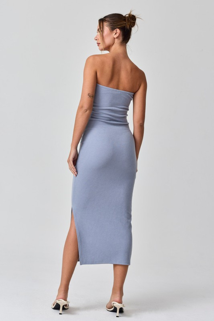 Bethany Midi Dress - Slate Blue