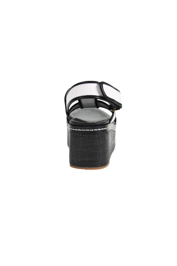 Dirty Laundry Swell Platform Sandal- Black/White