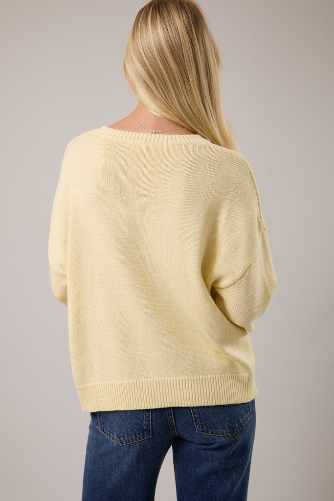 Saltwater Babe Sweater - Light Yellow