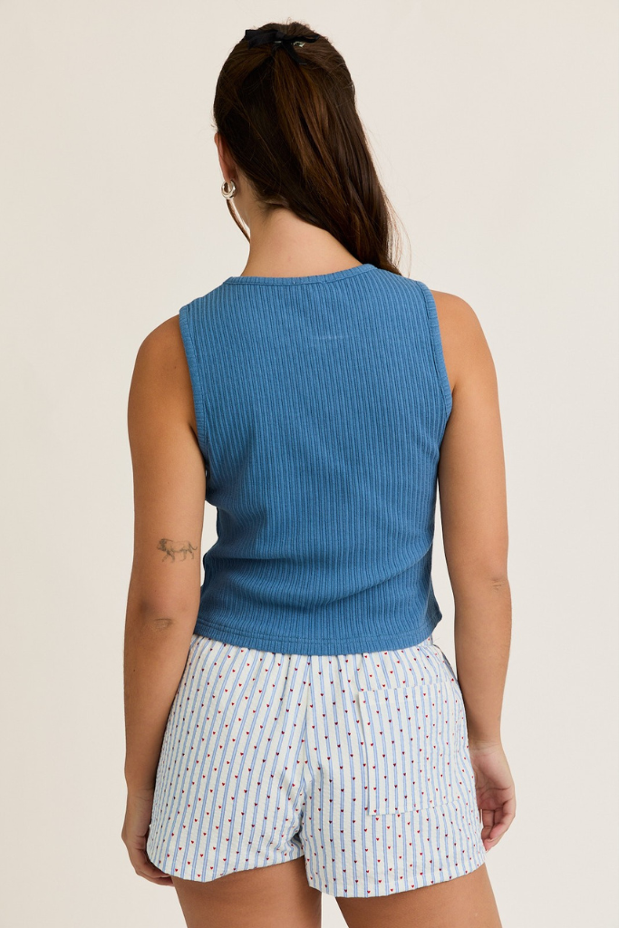 Feeling Lucky Tank Top - Blue