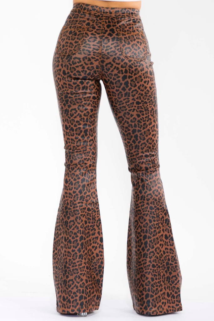 All The Views Flare Pants - Leopard