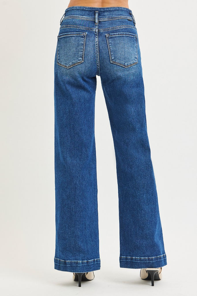 Best Fit Yet Wide Leg Jeans - Dark Wash