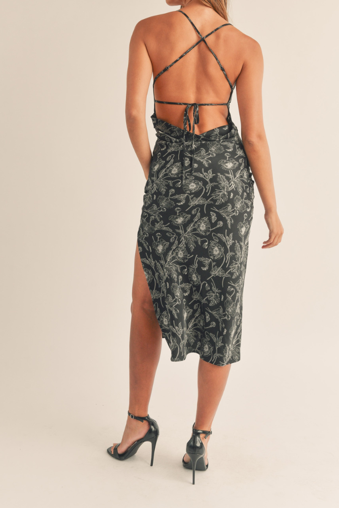 My Pleasure Midi Dress - Black