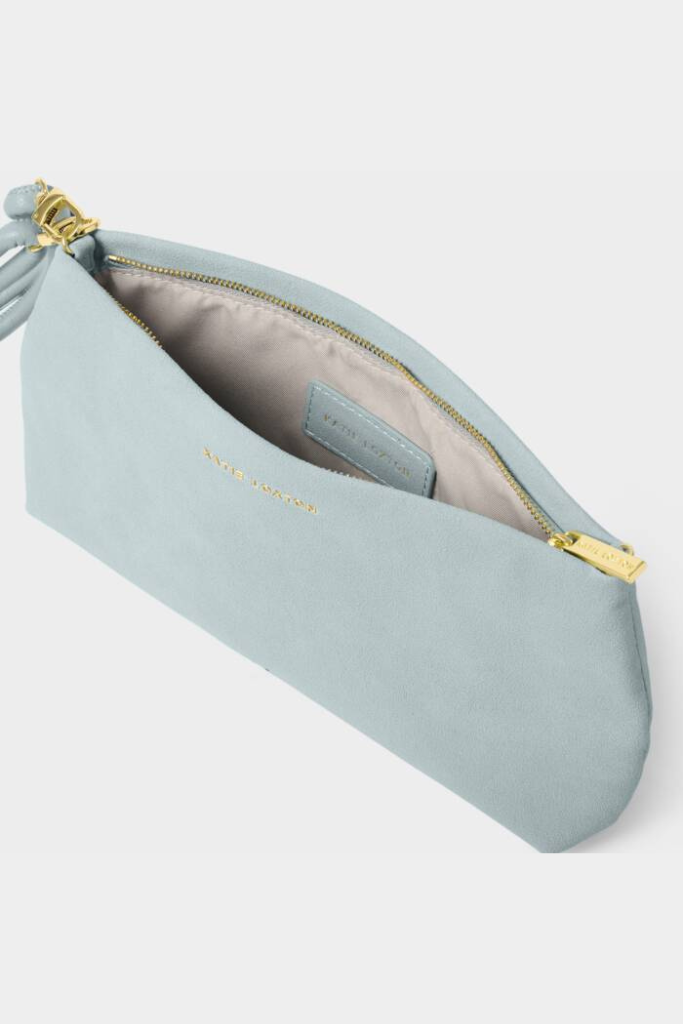 KL Asha Suede Clutch - Blue Mist