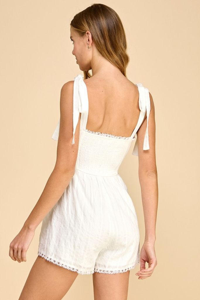 Shiloh Romper - White