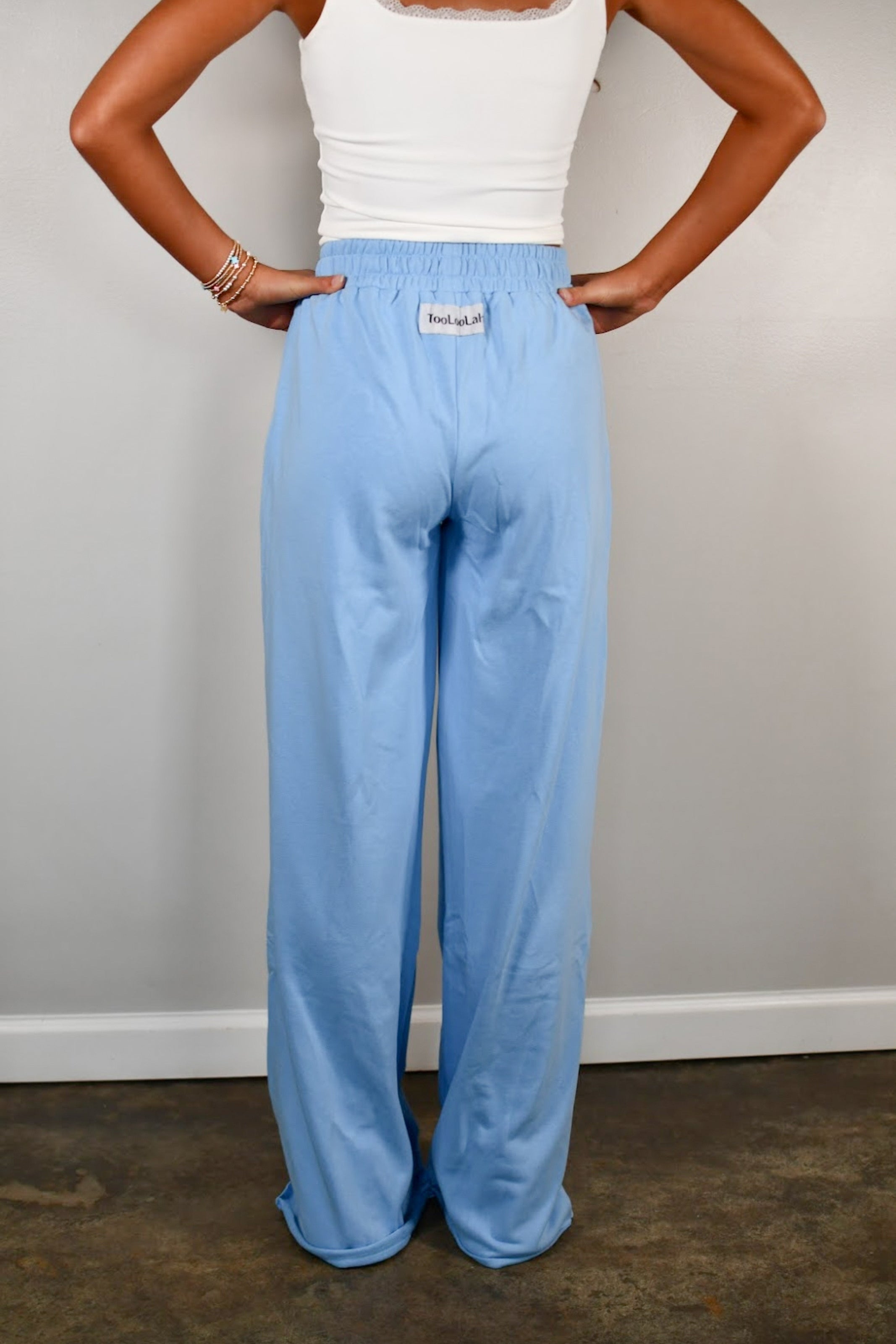 TooLooLah Baseline Straight Leg Joggers - Bright Blue