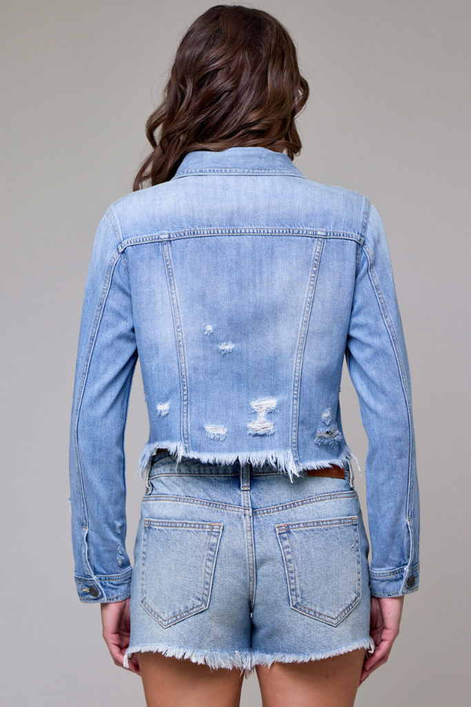 Love Notes Denim Jacket - Light Wash