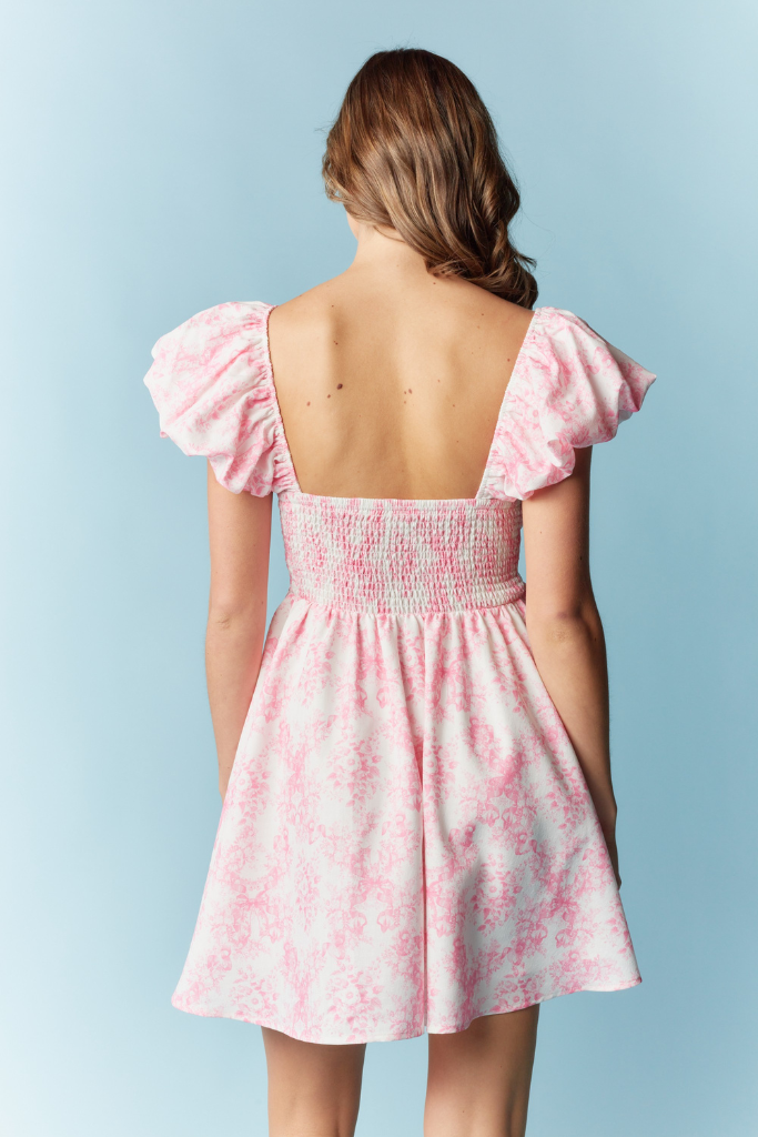 Bitter Sweet Floral Dress - Pink