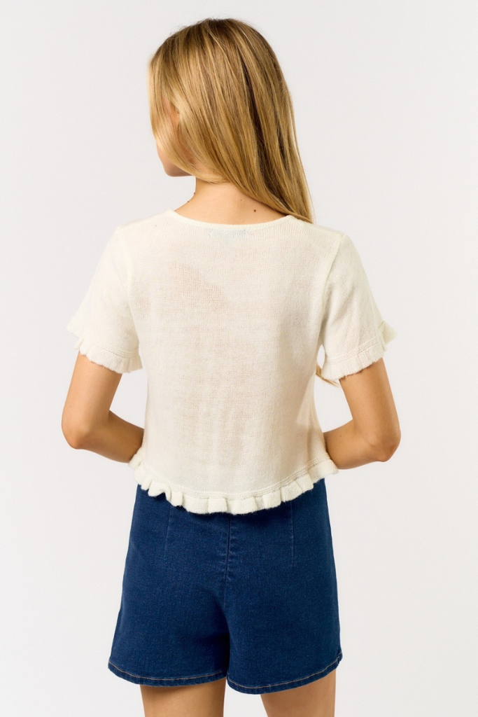 Winslow Sweater Top - Off White