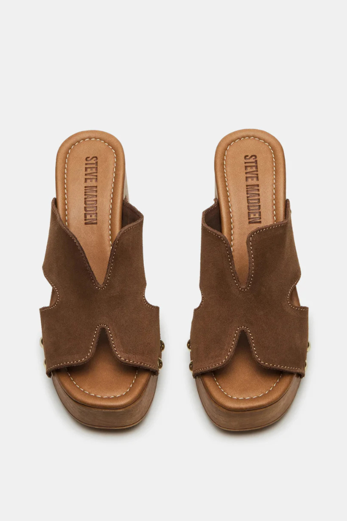 Steve Madden Sunkissed Platform Sandal - Chestnut Suede