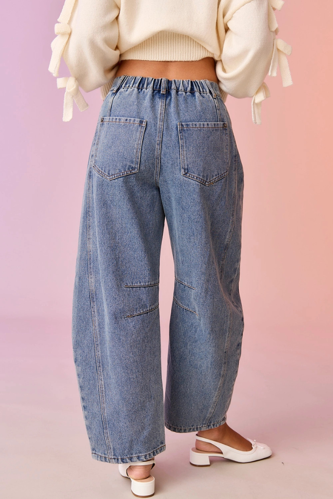 Get Crazy Barrel Jeans - Medium Wash