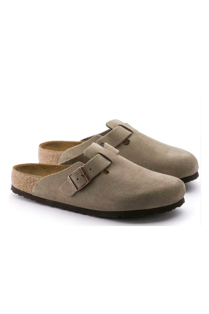 Birkenstock Men's Boston Clog  - Taupe Suede