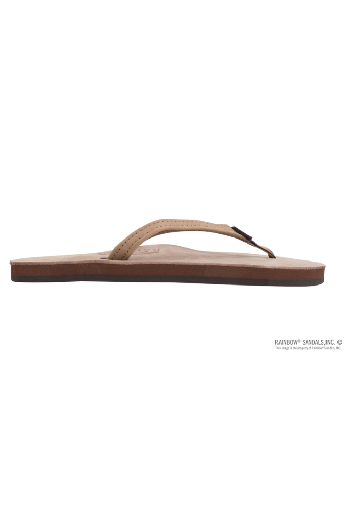 Rainbow Premier Lthr Single Layer Arch Sandal - Dark Brown