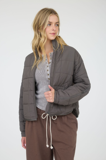 Urban Puff Quilted Jacket - Charcoal