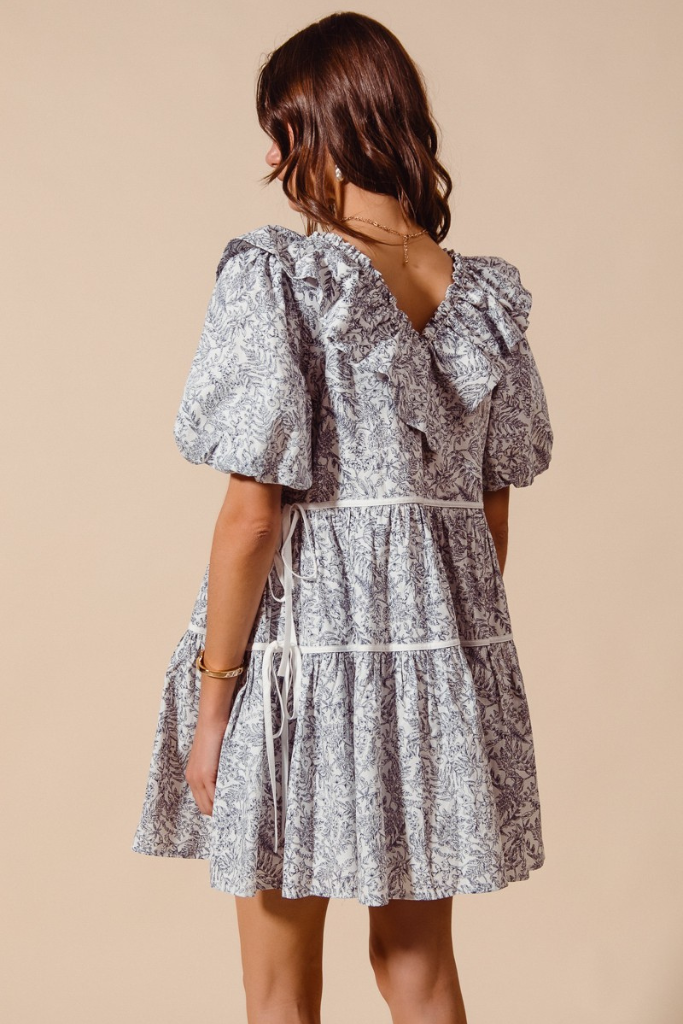 Dare To Dream Dress - White/Navy