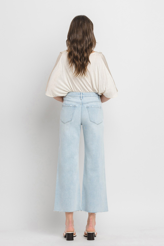 Calm Glow Wide Leg Jeans - Light Wash