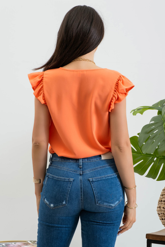 Soft Knowing Blouse - Orange