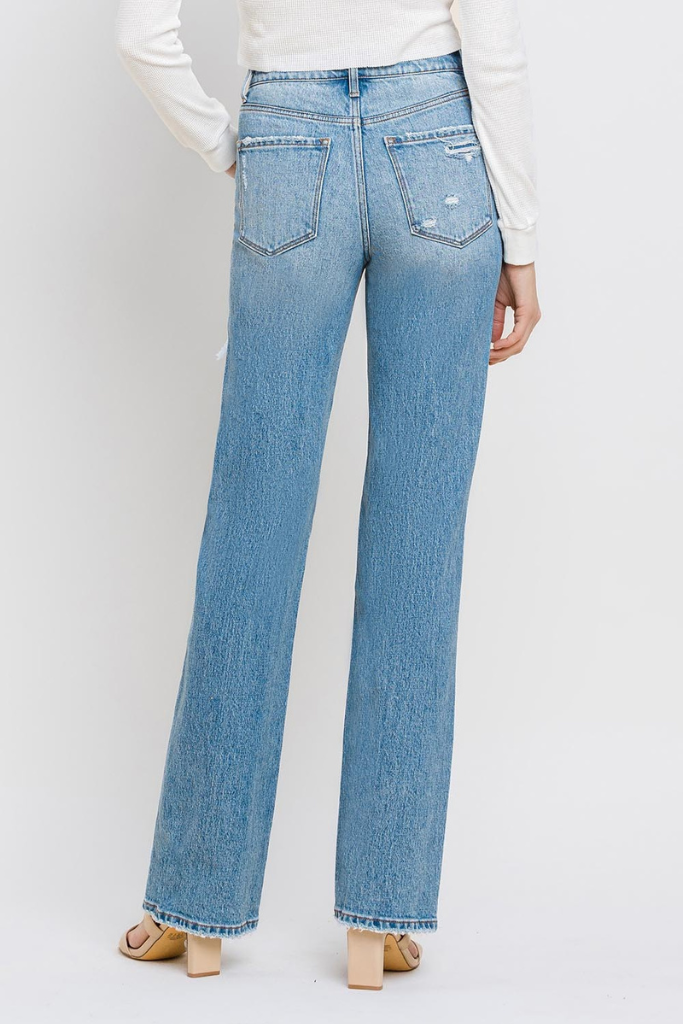 Over It Straight Leg Jeans - Medium Wash