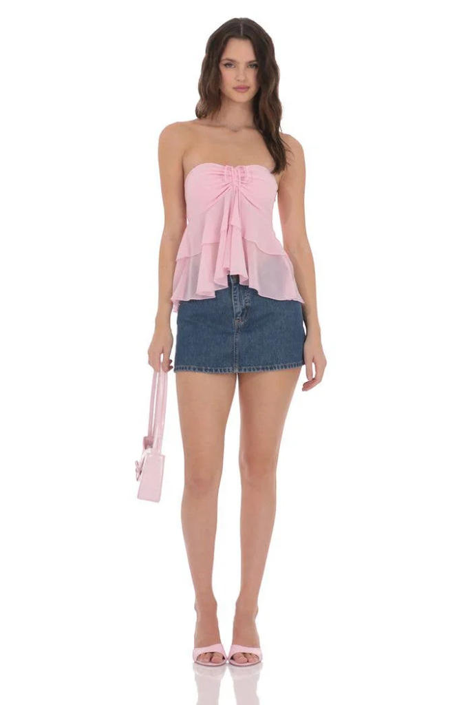 Lucy In The Sky Tillie Top - Pink