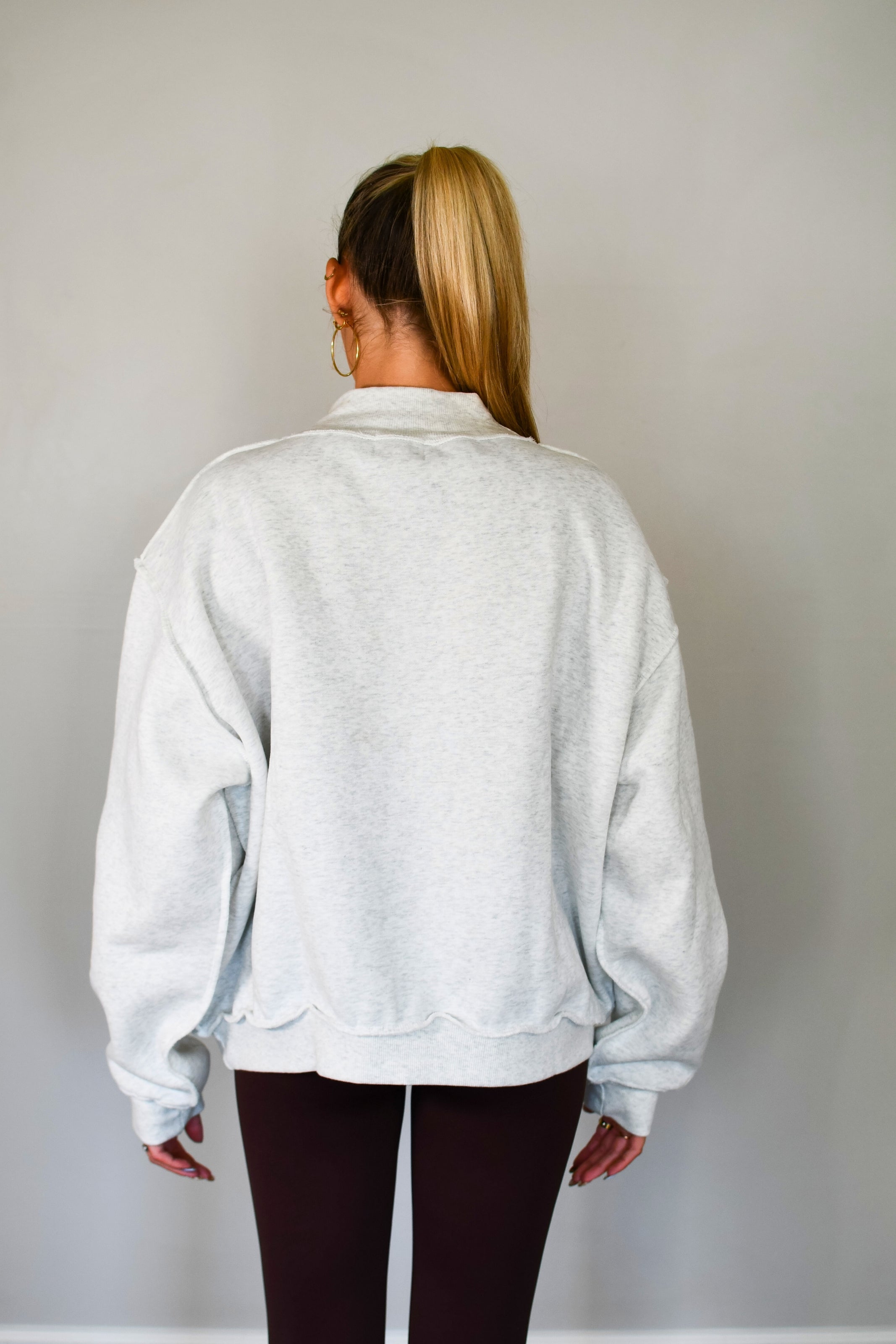 Cheeky X Tooloolah Mock Neck Sweatshirt - Ash Grey