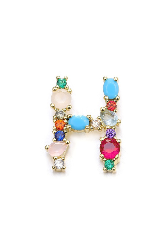 Charisma Stone Initial Necklace - Gold