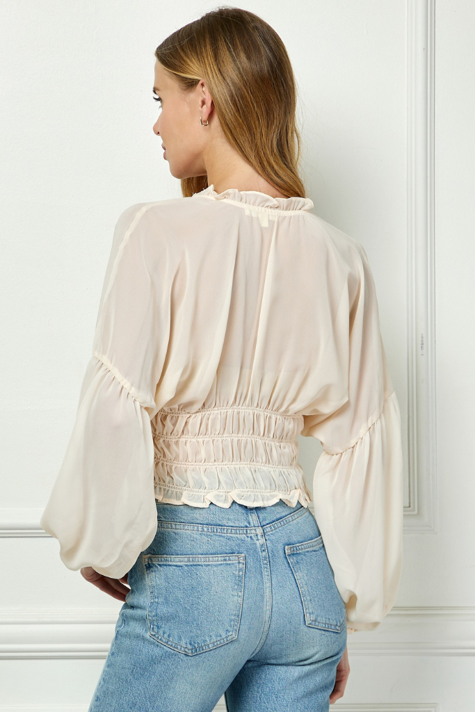 Take Chances Blouse - Cream
