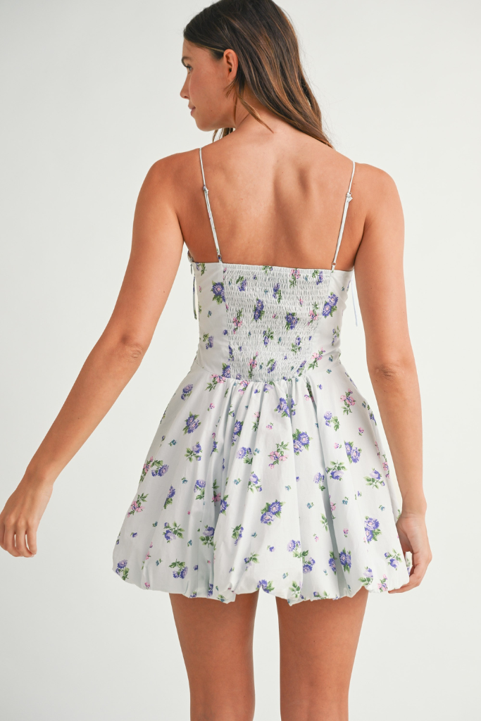 My Wish Floral Dress - Blue