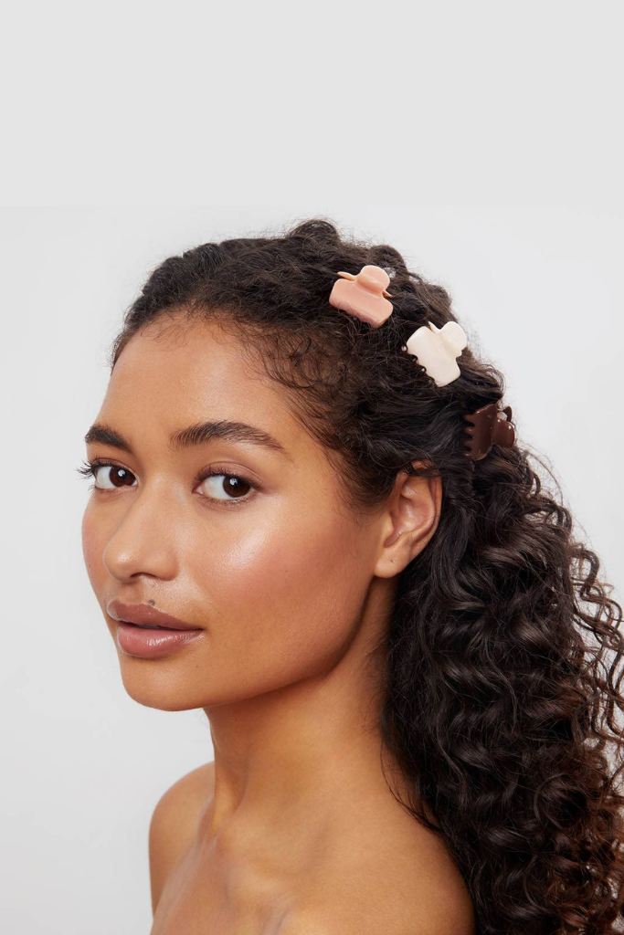 KITSCH Recycled Plastic Mini Cloud Clips 8pc Set - Rosewood