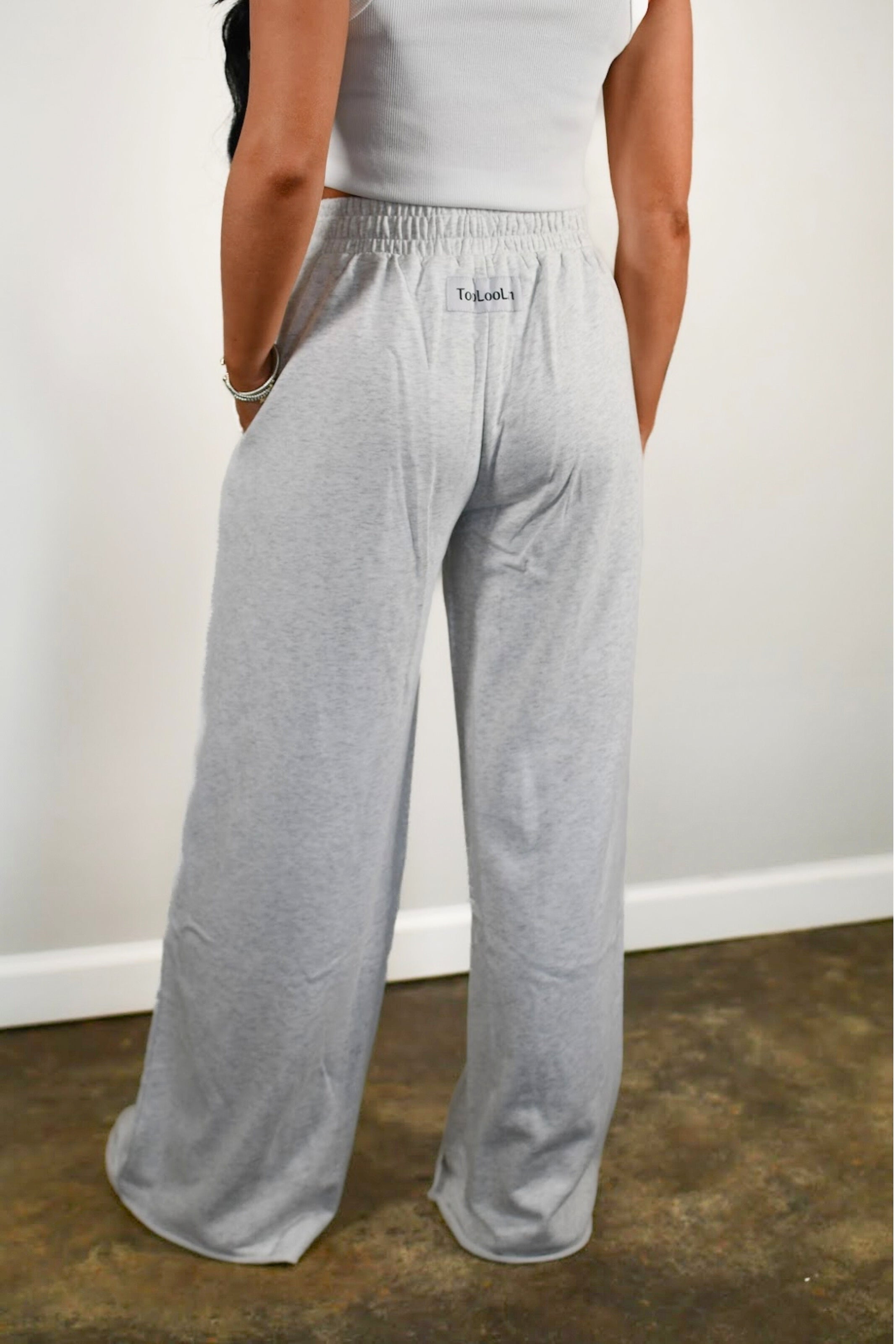 TooLooLah Baseline Straight Leg Joggers - Heather Grey