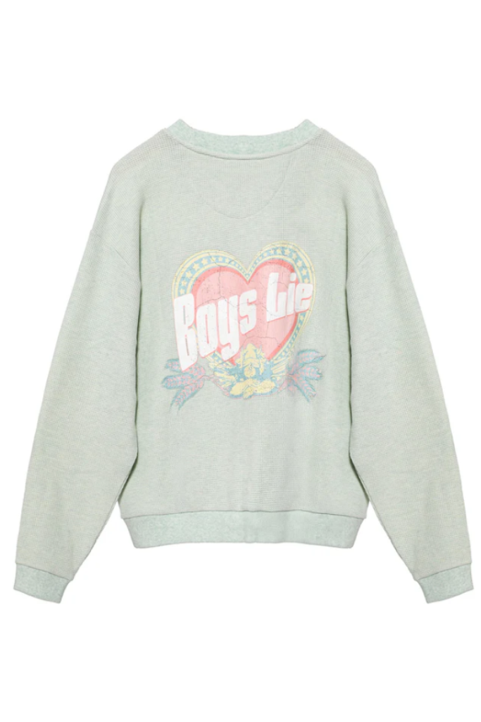 Boys Lie Breakfast Beers Kara Crewneck - Pastel Sage