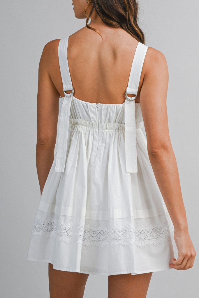 Have Grace Lace Detail Dress - White