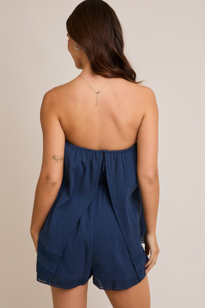 Popular Piece Romper - Navy