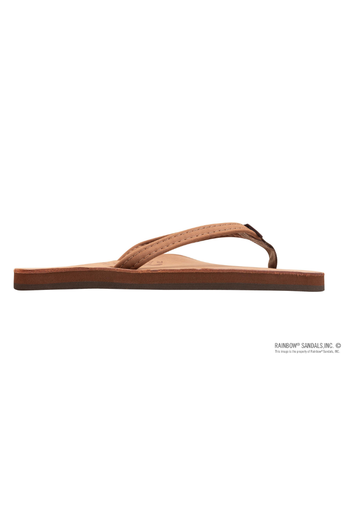 Rainbow Premier Leather Single Layer Narrow Strap - Redwood