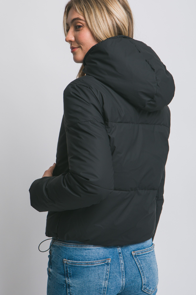 Love Pulse Puffer Jacket - Black