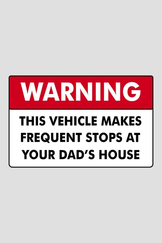 Warning This Vehicle Makes Frequent Stops Car Sticker Decal