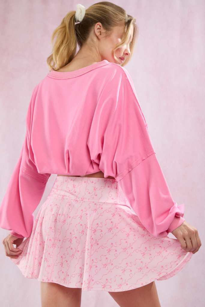 Final Touch Crop Top - Pink