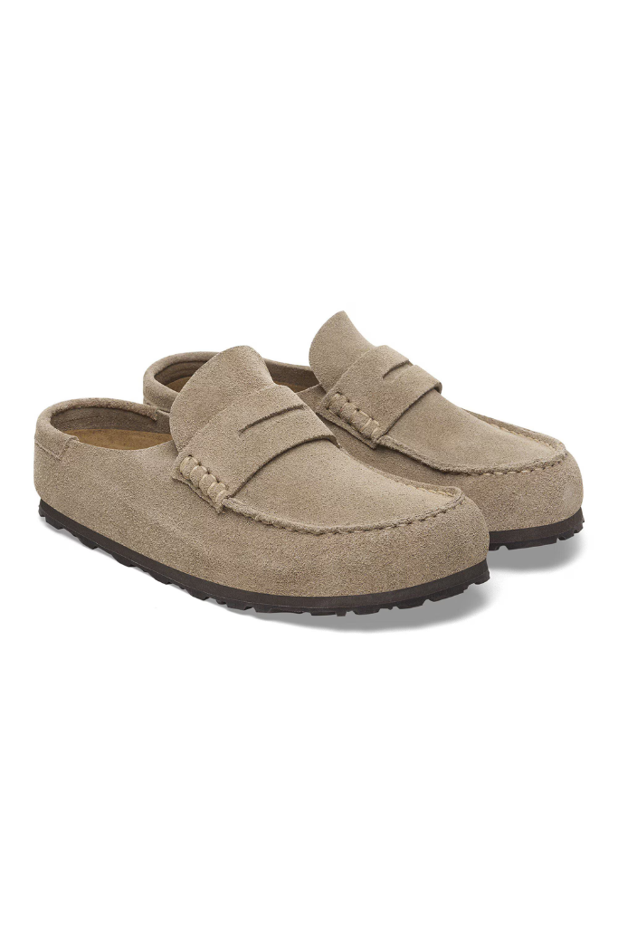 Birkenstock Naples Suede Clog - Taupe