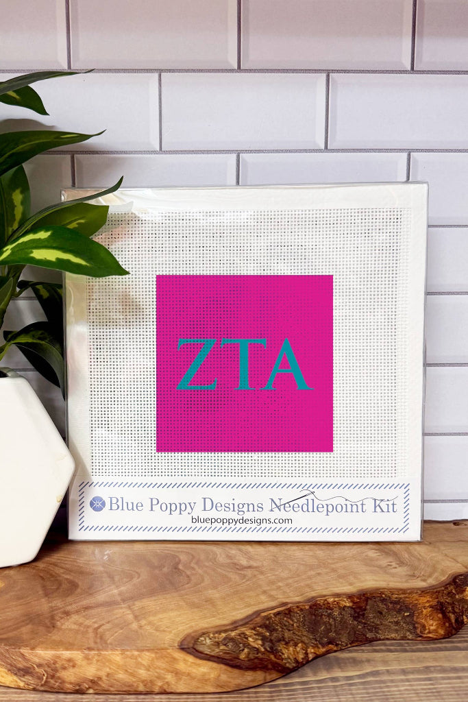 Zeta Tau Alpha 4x4 Needlepoint Kit