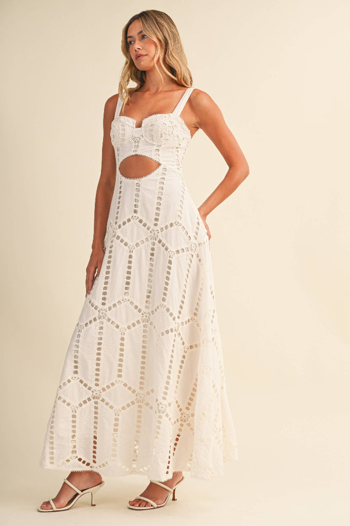 Seeking Truth Cutout Maxi Dress - Cream