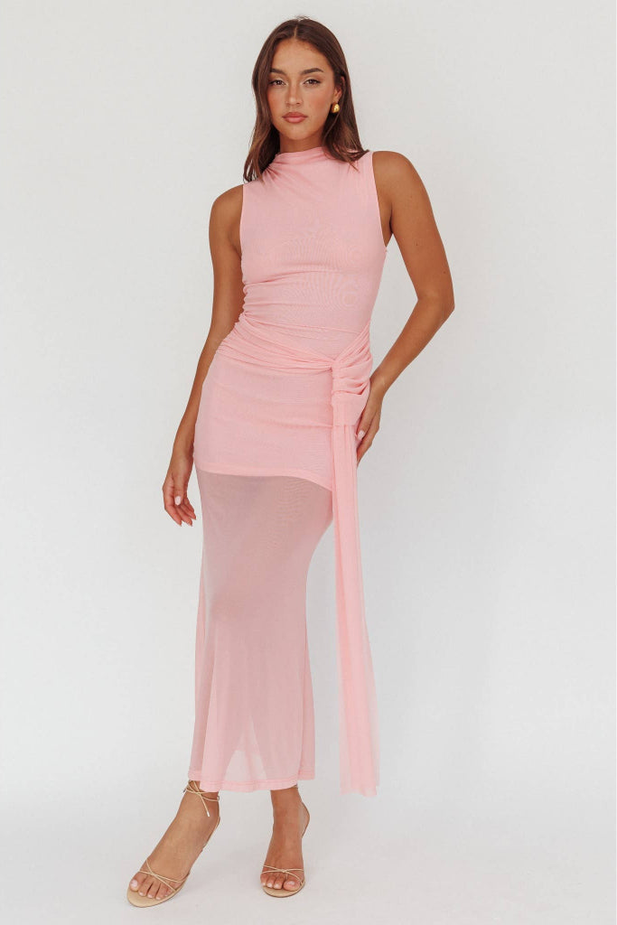 Elevate Sheer Maxi Dress - Pink