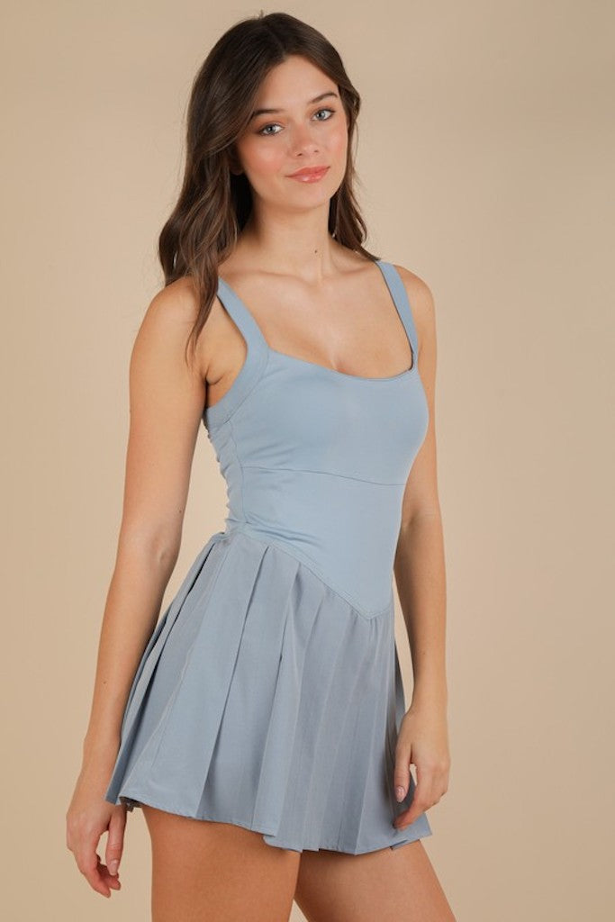 Love Me Not Active Dress- Blue