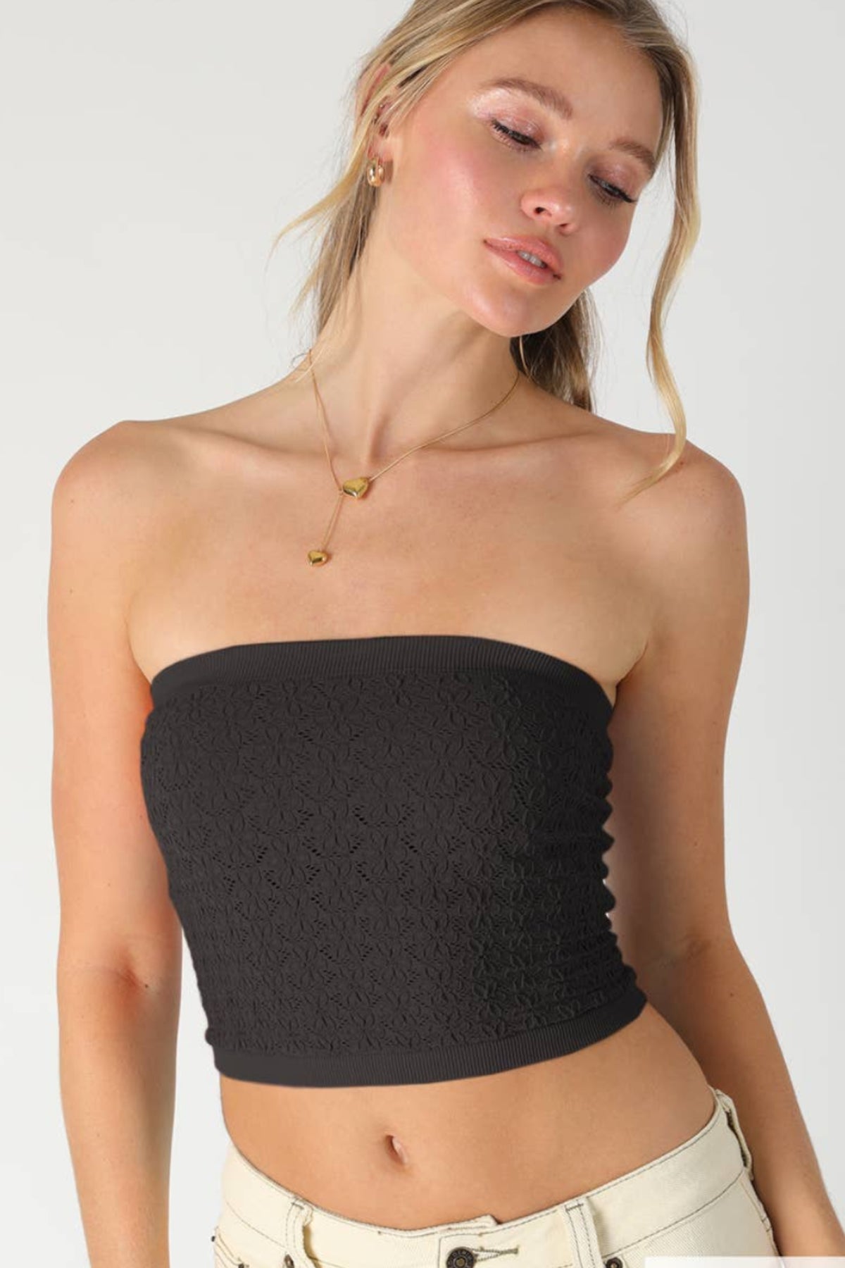Fresh Start Floral Lace Tube Top -