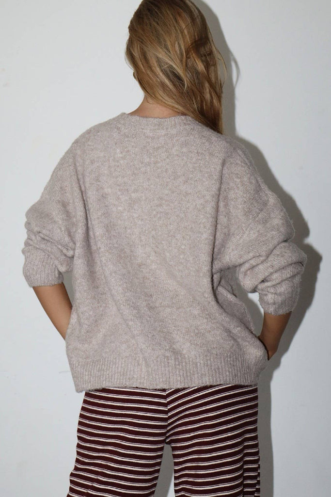 Fresh Catch Trout Graphic Sweater - Sand