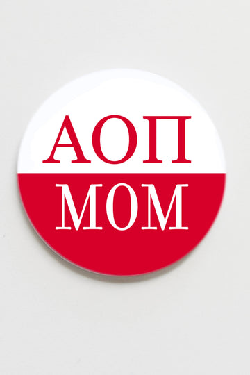 Good Vibez Collegiate - Alpha Omicron Pi Parent Button - 2.25 inch