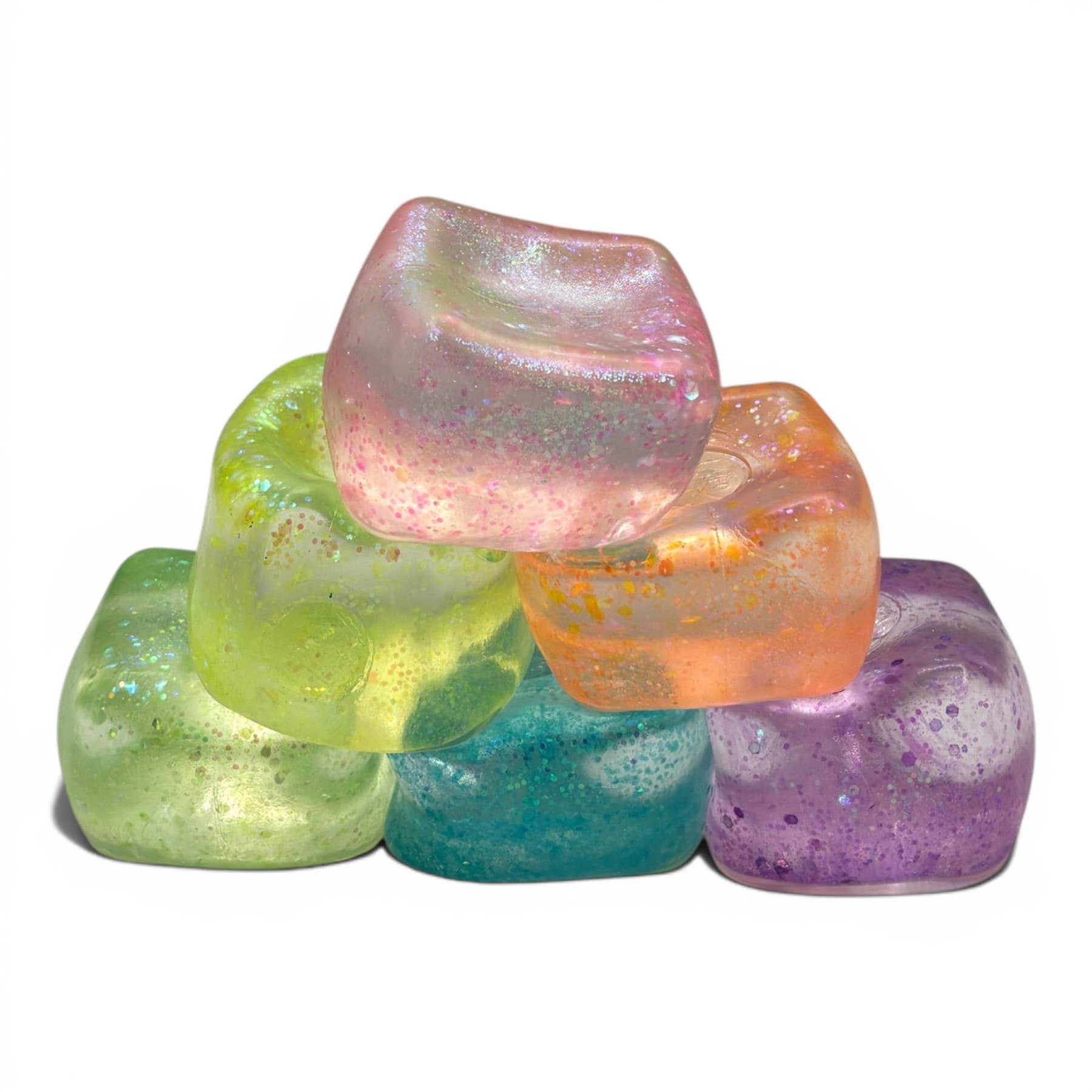 Glitter Squishy Cube - Assorted