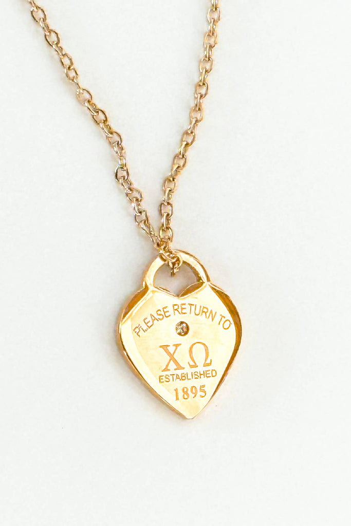 Please Return Sorority Necklace - Chi Omega