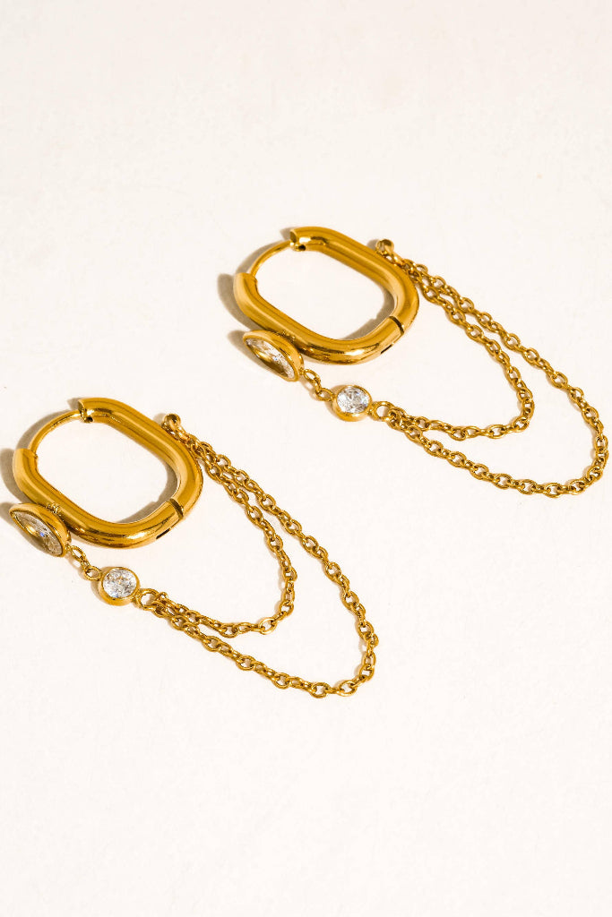 Lucie Drop Earrings - Gold