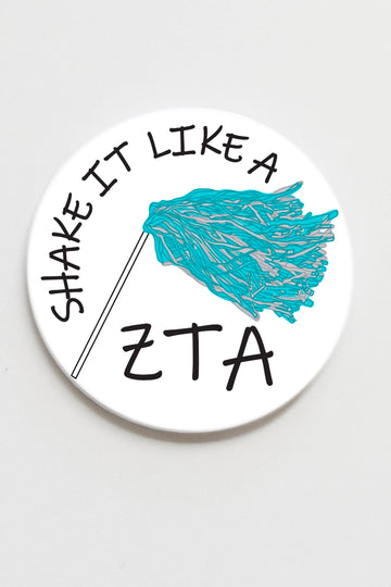 Zeta Tau Alpha Greek Shaker Button - 3.00 inch